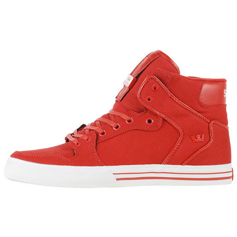 Buty Supra VAIDER - Sneakersy Wysokie Męskie - Czerwone (WHVZ-63174)